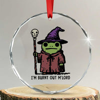 I Am Burnt Out M'lord Crystal Glass Ornament Funny Wizard Frog Meme - Wonder Print Shop