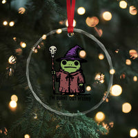 I Am Burnt Out M'lord Crystal Glass Ornament Funny Wizard Frog Meme - Wonder Print Shop
