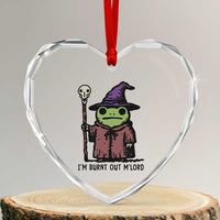 I Am Burnt Out M'lord Heart Crystal Glass Ornament Funny Wizard Frog Meme - Wonder Print Shop