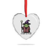 I Am Burnt Out M'lord Heart Crystal Glass Ornament Funny Wizard Frog Meme - Wonder Print Shop