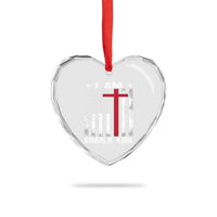 I Am Charlie Kirk Heart Crystal Glass Ornament Christian Cross Faith American Falg - Wonder Print Shop