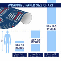 I Am Charlie Kirk Wrapping Paper Roll Christian Cross Faith American Falg - Wonder Print Shop