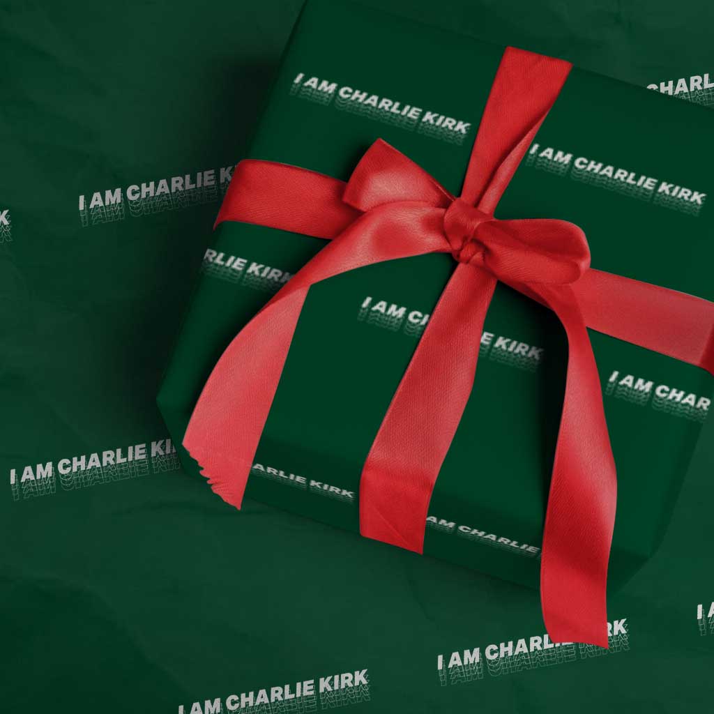 I Am Charlie Kirk Wrapping Paper Roll Freedom A True Patriot Patriotic USA - Wonder Print Shop