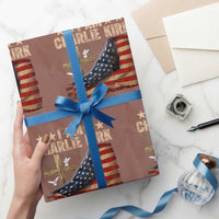 I Am Charlie Kirk Wrapping Paper Roll Freedom Vintage American Flag - Wonder Print Shop