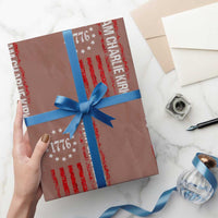 I Am Charlie Kirk Wrapping Paper Roll Freedom Vintage Old American Flag Patriotic 1776 - Wonder Print Shop
