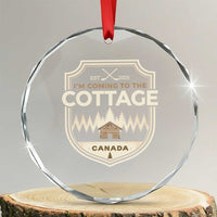I Am Coming To The Cottage Crystal Glass Ornament Funny Romance Hockey