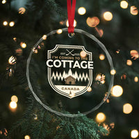I Am Coming To The Cottage Crystal Glass Ornament Funny Romance Hockey