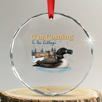 I Am Coming To The Cottage Crystal Glass Ornament Stupid Canadian Wolf Bird
