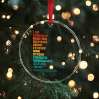 I Am Confident Beautiful Inspiring Asian American Crystal Glass Ornament AAPI Heritage Month