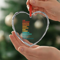 I Am Confident Beautiful Inspiring Asian American Heart Crystal Glass Ornament AAPI Heritage Month