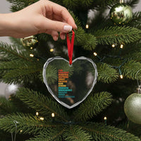 I Am Confident Beautiful Inspiring Asian American Heart Crystal Glass Ornament AAPI Heritage Month