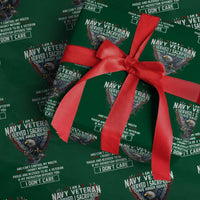 I Am Navy Veteran Wrapping Paper Roll I Served I Sacrificed I have Anger Issues Bald Eagle USA Flag - Wonder Print Shop