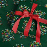 I Am Non Verbal But I Still Have A Voice Autism Awareness Wrapping Paper Roll Heart Puzzle