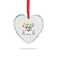 I Am Non Verbal But I Still Have A Voice Autism Awareness Heart Crystal Glass Ornament Heart Puzzle