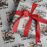 I Am Not Always A Train Wreck Just Kidding Toot Toot Wrapping Paper Roll Funny Thanksgiving Turkey - Wonder Print Shop