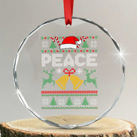 I am Peace Funny Christmas Matching Couple Crystal Glass Ornament Offensive Adult Humor Festive Holiday - Wonder Print Shop