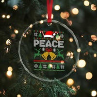 I am Peace Funny Christmas Matching Couple Crystal Glass Ornament Offensive Adult Humor Festive Holiday - Wonder Print Shop