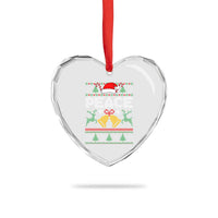 I am Peace Funny Christmas Matching Couple Heart Crystal Glass Ornament Offensive Adult Humor Festive Holiday - Wonder Print Shop
