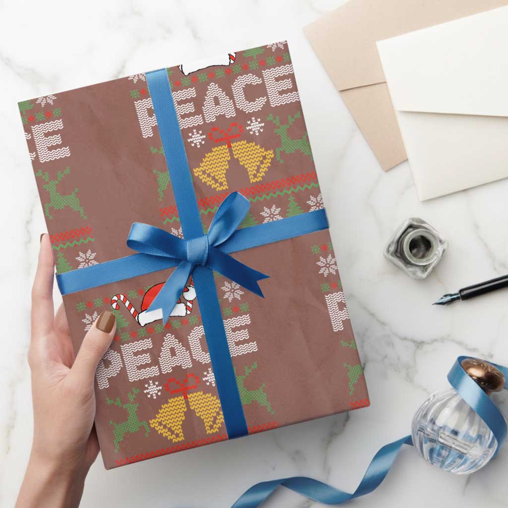I am Peace Funny Christmas Matching Couple Wrapping Paper Roll Offensive Adult Humor Festive Holiday - Wonder Print Shop