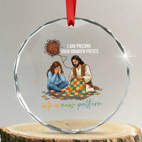 I Am Piecing Your Broken Pieces Christian Healing Crystal Glass Ornament Jesus Comfort Faith Restoration Inspirational Gift