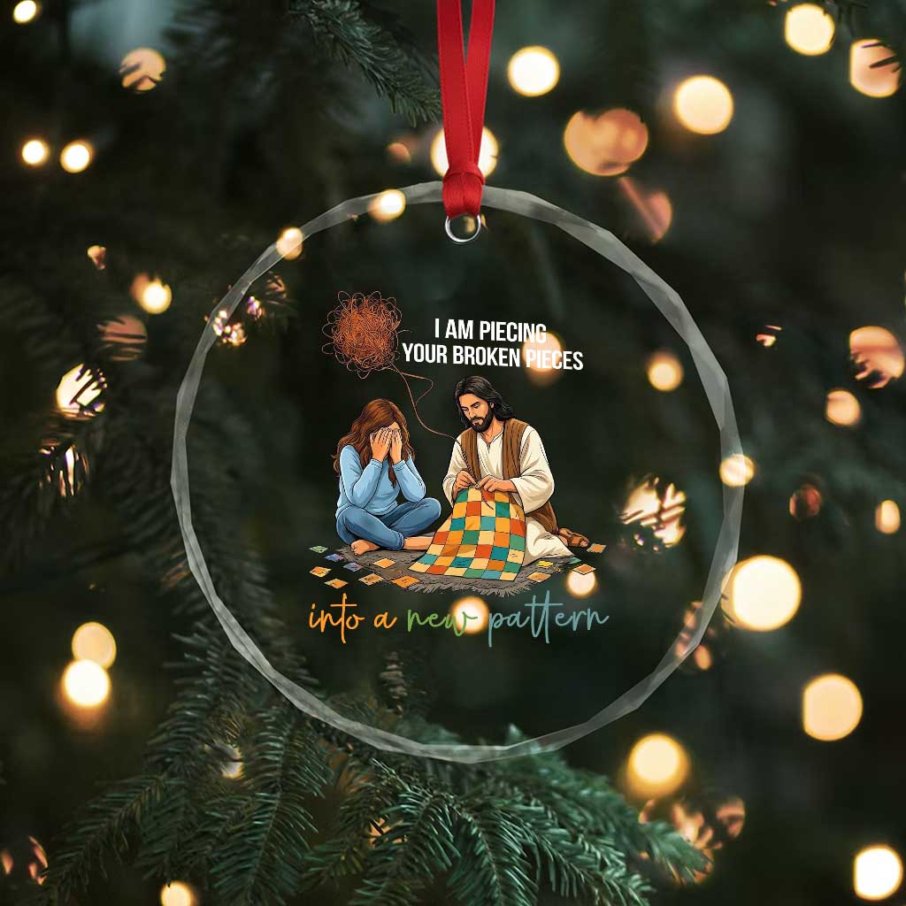 I Am Piecing Your Broken Pieces Christian Healing Crystal Glass Ornament Jesus Comfort Faith Restoration Inspirational Gift