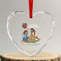 I Am Piecing Your Broken Pieces Christian Healing Heart Crystal Glass Ornament Jesus Comfort Faith Restoration Inspirational Gift