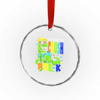 I am Ready To Crush Pre-K Dinosaur Crystal Glass Ornament Cool First Day of School Boy