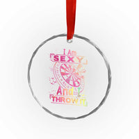 I Am Sexy And I Throw It Crystal Glass Ornament Sexy Dart Player Gift - Wonder Print Shop