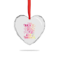I Am Sexy And I Throw It Heart Crystal Glass Ornament Sexy Dart Player Gift - Wonder Print Shop