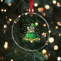 I Am The Shenanigans Crystal Glass Ornament Funny Irish Raccoon