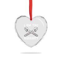 I Am The Warranty Mechanic Heart Crystal Glass Ornament Car Repair Funny Handyman Distressed Graphic