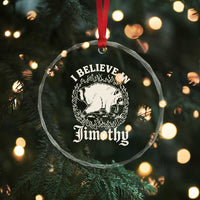 I Believe In Jimothy the Seattle Raccoon Crystal Glass Ornament Flaming Circle Vintage Feral Legend Trash Panda Supporter