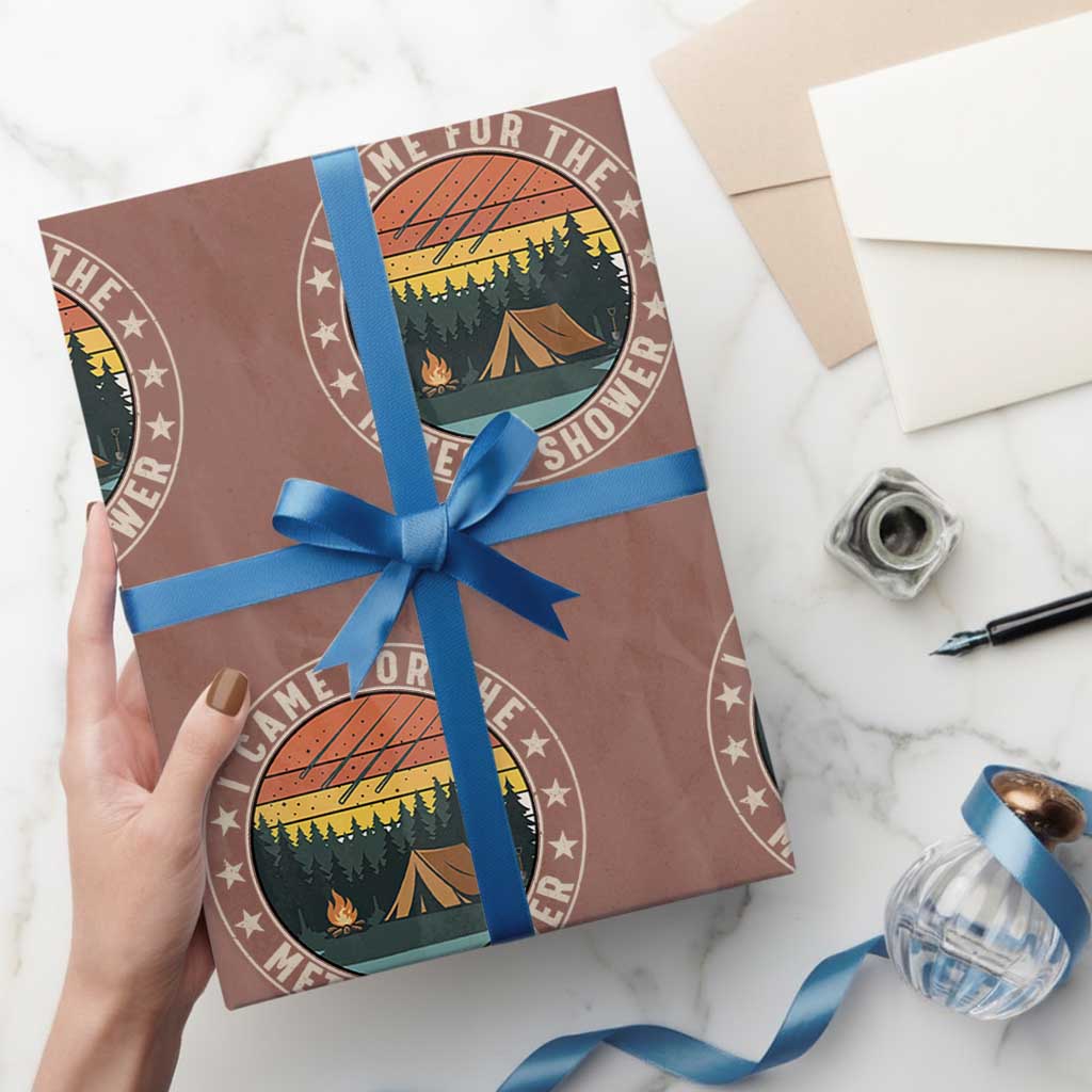 I Came For The Meteor Shower Wrapping Paper Roll Stargazer Camping Gift