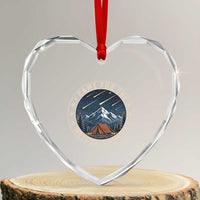 I Came For The Meteor Shower Heart Crystal Glass Ornament Funny Astronomy Camping