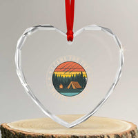 I Came For The Meteor Shower Heart Crystal Glass Ornament Stargazer Camping Gift