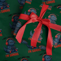 I Cant Adult Now Im Gaming Wrapping Paper Roll Funny Monster Playing Video Game - Wonder Print Shop