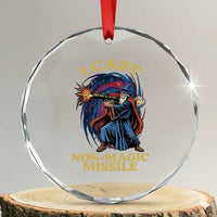 I Cast Non-Magic Missile Funny Wizard Parody Meme Crystal Glass Ornament - Wonder Print Shop