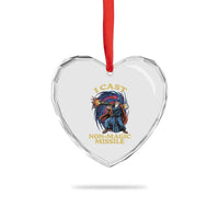 I Cast Non-Magic Missile Funny Wizard Parody Meme Heart Crystal Glass Ornament - Wonder Print Shop