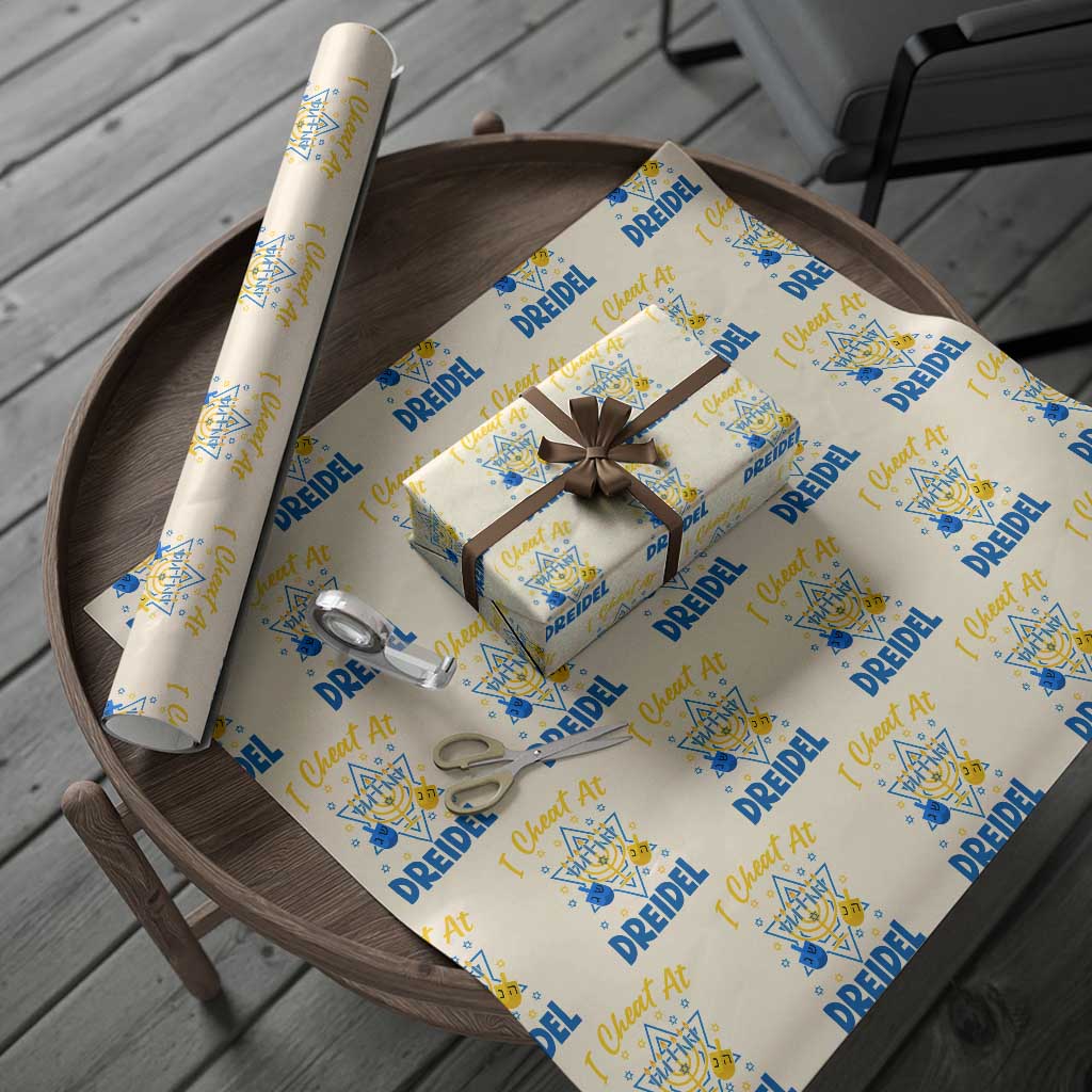 I Cheat At Dreidel Wrapping Paper Roll Funny Hanukkah Jewish Gift - Wonder Print Shop