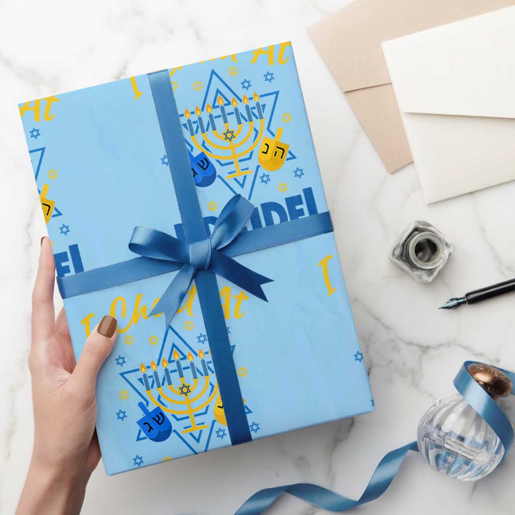 I Cheat At Dreidel Wrapping Paper Roll Funny Hanukkah Jewish Gift - Wonder Print Shop
