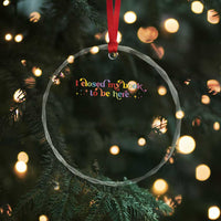 I Closed My Book to Be Here Crystal Glass Ornament - Wonder Print Shop