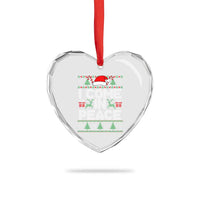 I Come In Peace Funny Christmas Matching Couple Heart Crystal Glass Ornament Offensive Adult Humor Festive Holiday - Wonder Print Shop