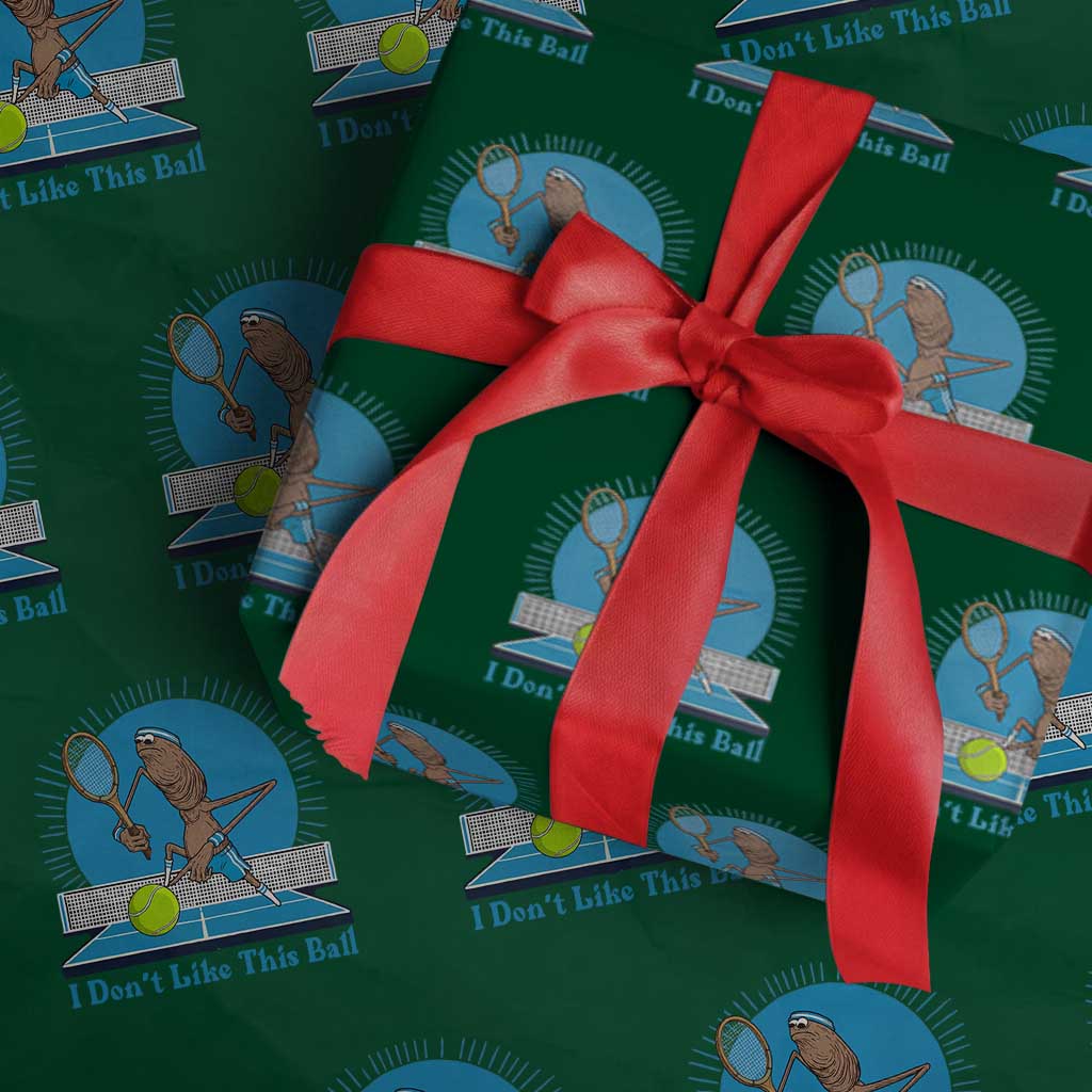 I Do Not Like This Ball Wrapping Paper Roll Funny Marcus The Worm Tennis Meme - Wonder Print Shop