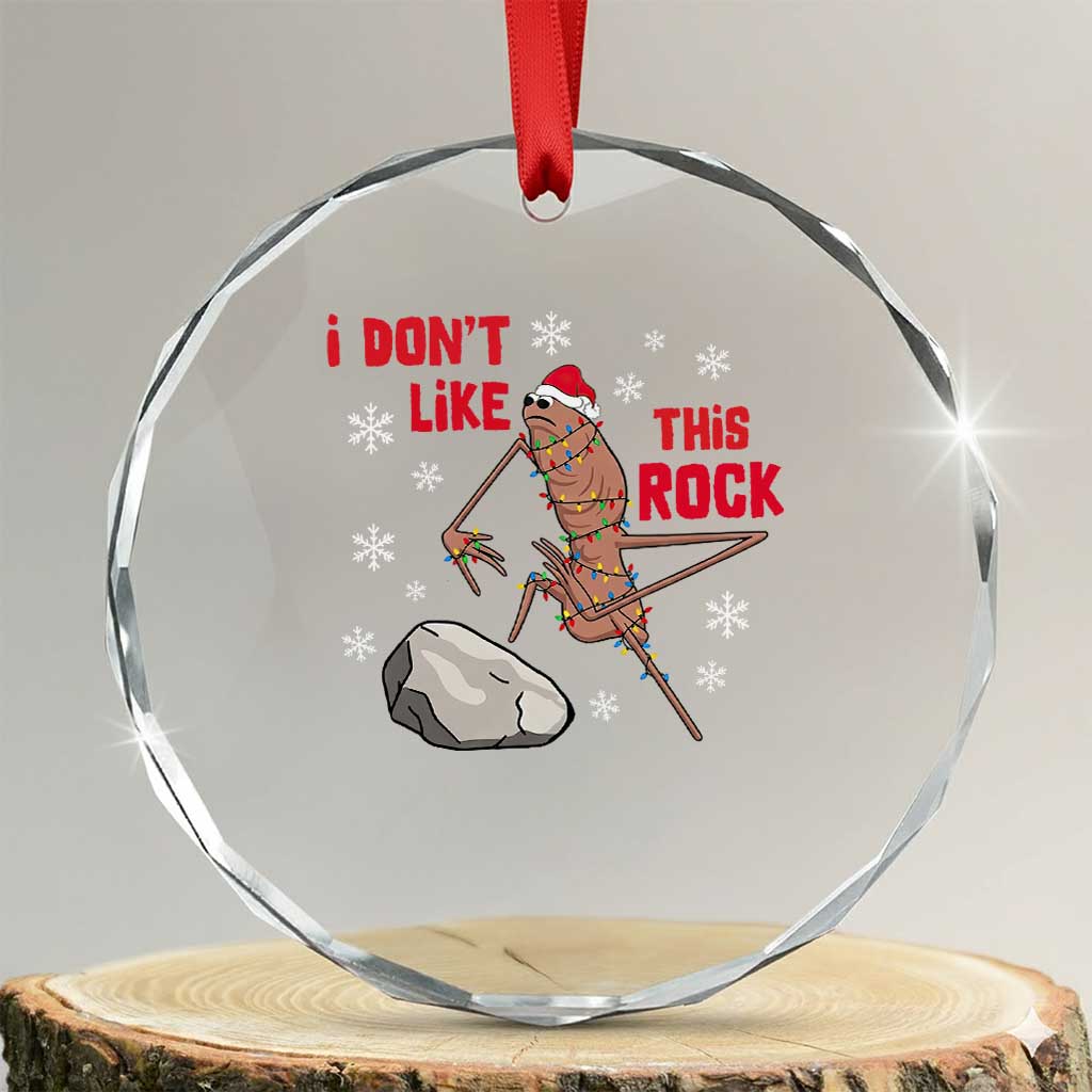 I Do Not Like This Rock Crystal Glass Ornament Christmas Marcus The Worm Meme Gift - Wonder Print Shop