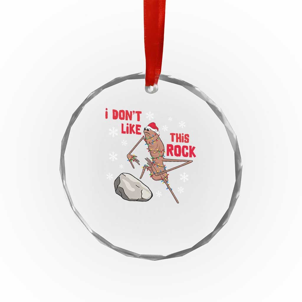 I Do Not Like This Rock Crystal Glass Ornament Christmas Marcus The Worm Meme Gift - Wonder Print Shop