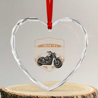I Dont Snore I Dream Im A Motorcycle Rider Heart Crystal Glass Ornament Snoring Biker Retro Bikers Club