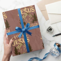 I Found Jesus Still Looking For Bigfoot Wrapping Paper Roll Funny Christian Sasquatch Vintage Mountain