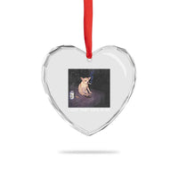 I Got That Dog In Me Heart Crystal Glass Ornament Retro Funny Chihuahua Smoking Beer - Wonder Print Shop