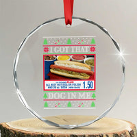 I Got That Dog in Me Ugly Xmas Crystal Glass Ornament Keep 150 Dank Meme Hot Dog Combo TS10