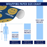 I Hate You Meme Distressed Smiling Face Wrapping Paper Roll Dark Humor Sarcastic Funny Attitude